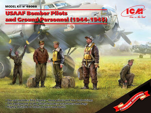 Kokoonpantava malli ICM 48088 USAAF Bomber Pilots and Ground Personnel (1944-1945) 1/48 hinta ja tiedot | ICM Urheilu ja vapaa-aika | hobbyhall.fi