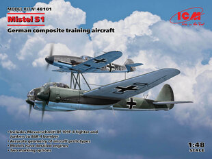 Kokoonpantava malli ICM 48101 Mistel S1, German composite training aircraft 1/48 hinta ja tiedot | Koottavat pienoismallit | hobbyhall.fi