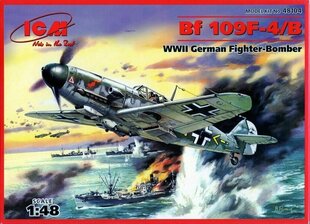 Kokoonpantava malli ICM 48104 Messerschmitt Bf 109F-4/B, WWII German Fighter-Bomber 1/48 hinta ja tiedot | Koottavat pienoismallit | hobbyhall.fi