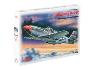 Koottava pienoismalli ICM 48121 Mustang P-51C, WWII American Fighter 1/48 hinta ja tiedot | Koottavat pienoismallit | hobbyhall.fi