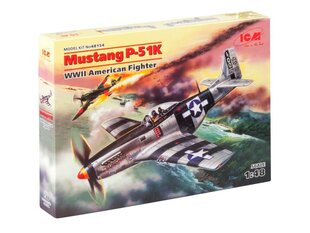 Koottava pienoismalli ICM 48154 Mustang P-51K, WWII amerikkalainen hävittäjä 1/48 hinta ja tiedot | Koottavat pienoismallit | hobbyhall.fi