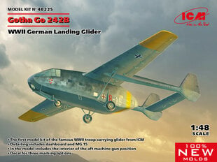 Kokoonpantava malli ICM 48225 Gotha Go 242B, WWII German Landing Glider 1/48 hinta ja tiedot | Koottavat pienoismallit | hobbyhall.fi
