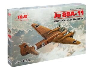 Koottava pienoismalli ICM 48235 Ju 88A-11, WWII saksalainen pommikone 1/48 hinta ja tiedot | Koottavat pienoismallit | hobbyhall.fi