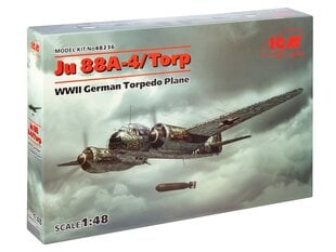 Kokoonpantava malli ICM 48236 Ju 88A-4 Torp/A-17, WWII German Torpedo Plane 1/48 hinta ja tiedot | Koottavat pienoismallit | hobbyhall.fi