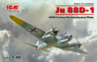 Kokoonpantava malli ICM 48240 Ju 88D-1, WWII German Reconnaissance Plane 1/48 hinta ja tiedot | Koottavat pienoismallit | hobbyhall.fi