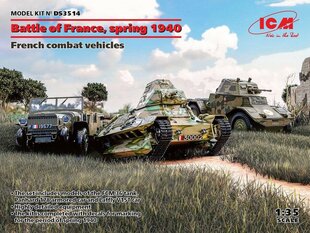 Liimattava malli ICM DS3514 Battle of France, kevät 1940 Ranskalaiset taisteluajoneuvot (Panhard 178 AMD-35, FCM 36, Laffly V15T) 1/35 hinta ja tiedot | Koottavat pienoismallit | hobbyhall.fi