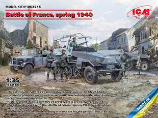 Liimattava malli ICM DS3515 Battle of France, spring 1940 Saksalaiset taisteluajoneuvot 1/35. hinta ja tiedot | Koottavat pienoismallit | hobbyhall.fi