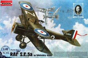 Liimattava pienoismalli Roden 416 RAF SE5a w/Wolseley Viper 1/48 hinta ja tiedot | Koottavat pienoismallit | hobbyhall.fi