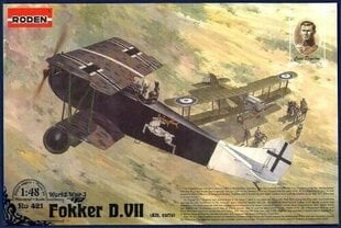 Liimattava malli Roden 421 Fokker D.VII (Albatros rakennettu, varhainen) 1/48 hinta ja tiedot | Koottavat pienoismallit | hobbyhall.fi