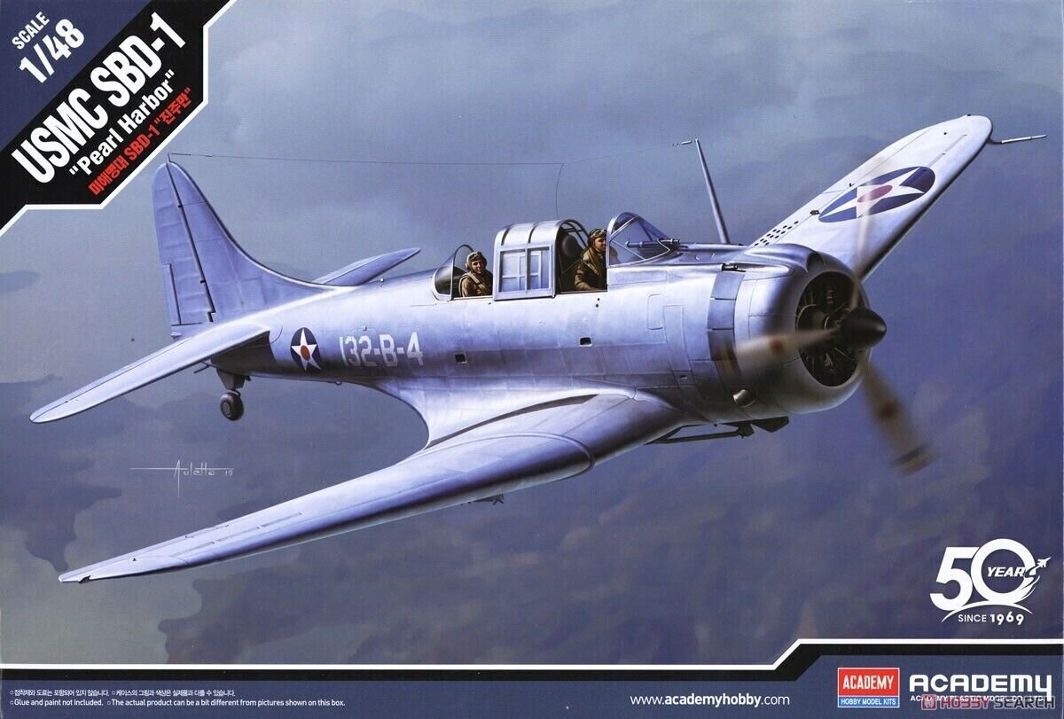 Liimattava pienoismalli Academy 12331 USMC SBD-1 "Pearl Harbor" 1/48 hinta ja tiedot | Koottavat pienoismallit | hobbyhall.fi