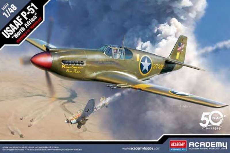 Liimattava pienoismalli 12338 USAAF P-51 Pohjois-Afrikka 1/48 hinta ja tiedot | Koottavat pienoismallit | hobbyhall.fi