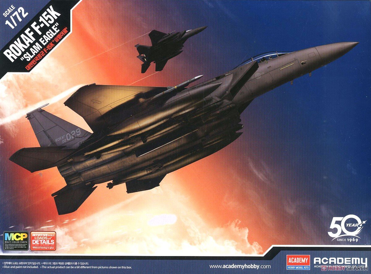 Liimattava pienoismalli Academy 12554 ROKAF F-15K Slam Eagle 1/72 hinta ja tiedot | Koottavat pienoismallit | hobbyhall.fi