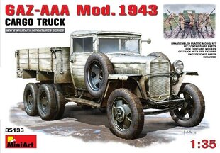 Liimattava malli MiniArt 35133 Gaz-AAA Mod 1943 Cargo Truck 1/35 hinta ja tiedot | Koottavat pienoismallit | hobbyhall.fi