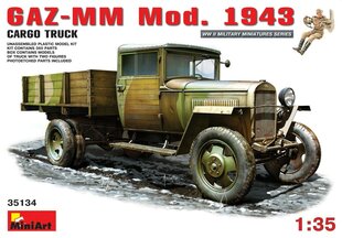 Liimattava malli MiniArt 35134 Gaz-MM Mod. 1943 Cargo Truck 1/35 hinta ja tiedot | Koottavat pienoismallit | hobbyhall.fi