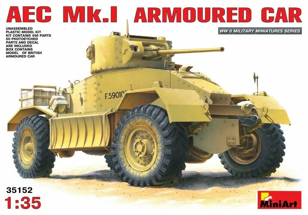 Liimattava malli MiniArt 35152 AEC Mk 1 Armoured Car 1/35 hinta ja tiedot | Koottavat pienoismallit | hobbyhall.fi