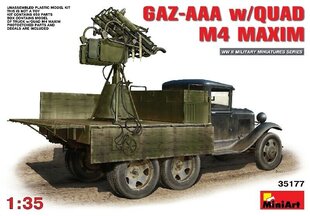 Liimattava pienoismalli MiniArt 35177 Gaz-AAA w/QUAD M4 Maxim 1/35 hinta ja tiedot | Koottavat pienoismallit | hobbyhall.fi