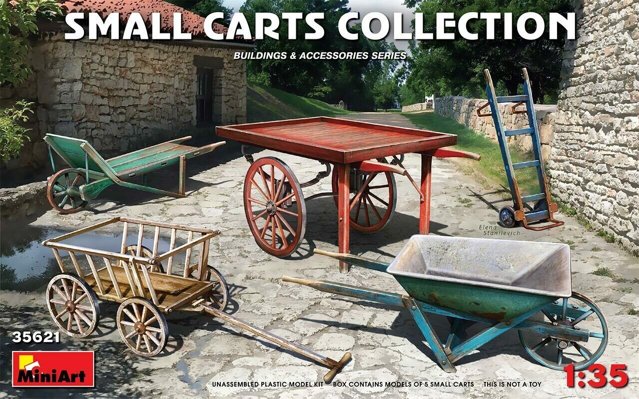 Liimattava pienoismalli MiniArt 35621 Small Carts Collection 1/35 hinta ja tiedot | Koottavat pienoismallit | hobbyhall.fi