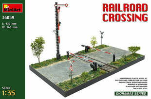 Liimattava pienoismalli MiniArt 36059 Railroad Crossing 1/35 hinta ja tiedot | Koottavat pienoismallit | hobbyhall.fi