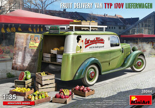 Liimattava malli MiniArt 38044 FRUIT DELIVERY VAN TYP 170V LIEFERWAGEN 1/35 hinta ja tiedot | Koottavat pienoismallit | hobbyhall.fi