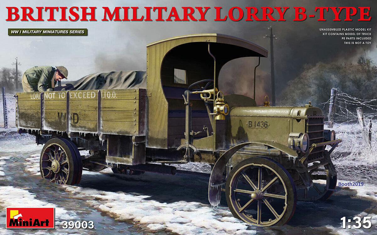 Liimattava pienoismalli MiniArt 39003 British Military Lorry B-Type 1/35 hinta ja tiedot | Koottavat pienoismallit | hobbyhall.fi