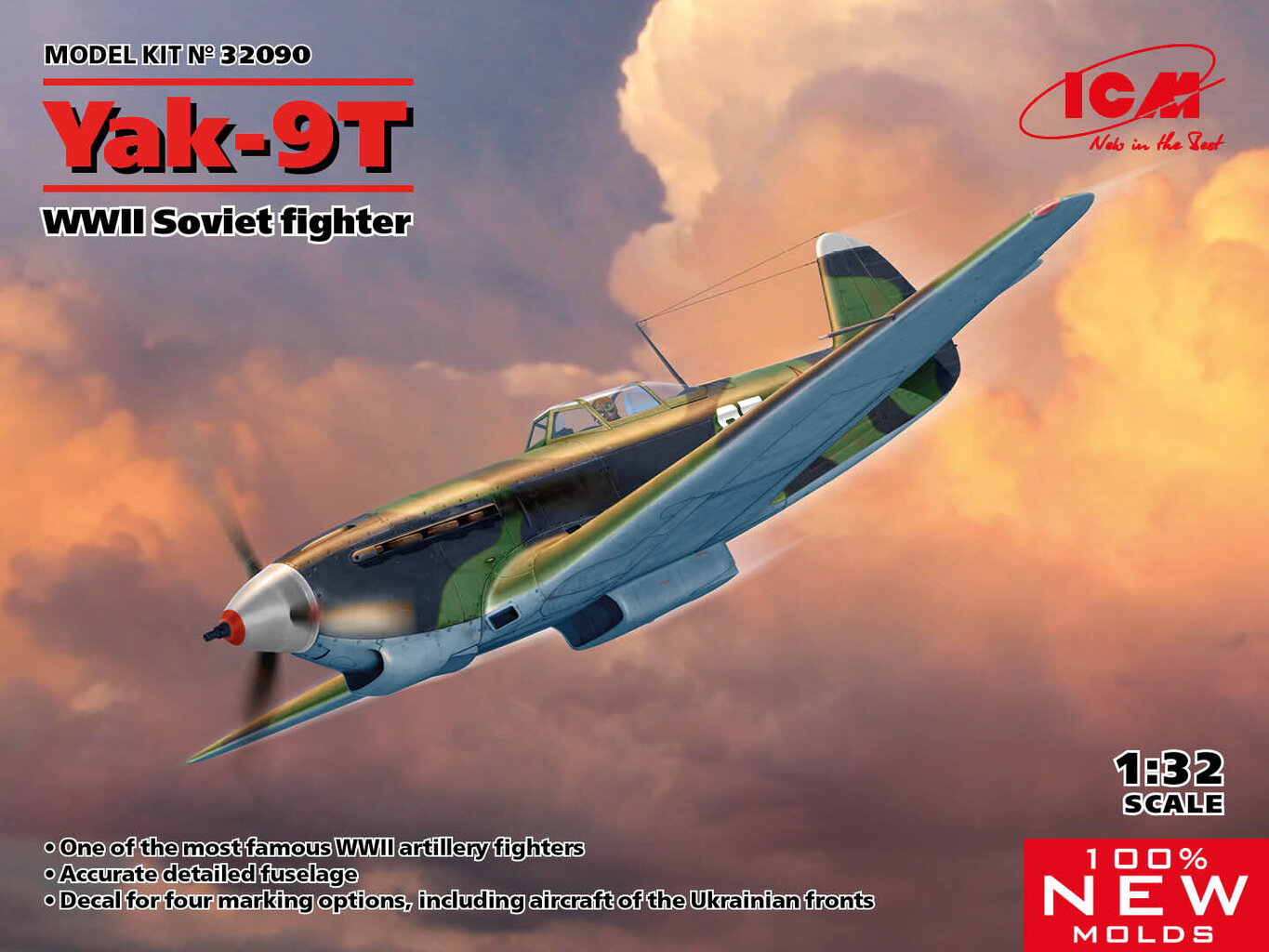 Liimattava pienoismalli ICM 32090 WWII hävittäjä Yak-9T 1/32 hinta ja tiedot | Koottavat pienoismallit | hobbyhall.fi