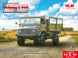 Liimattava malli ICM 35135 German military truck Unimog S 404 1/35 hinta ja tiedot | Koottavat pienoismallit | hobbyhall.fi