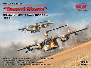 Liimattava malli ICM 48302 Desert Storm - US aircraft OV-10A and OV-10D+, 1991 1/48 hinta ja tiedot | Koottavat pienoismallit | hobbyhall.fi