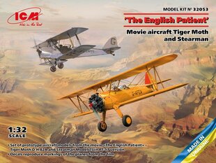 Liimattava malli ICM 32053 The English Patient Movie aircraft Tiger Moth and Stearman 1/32 hinta ja tiedot | Koottavat pienoismallit | hobbyhall.fi