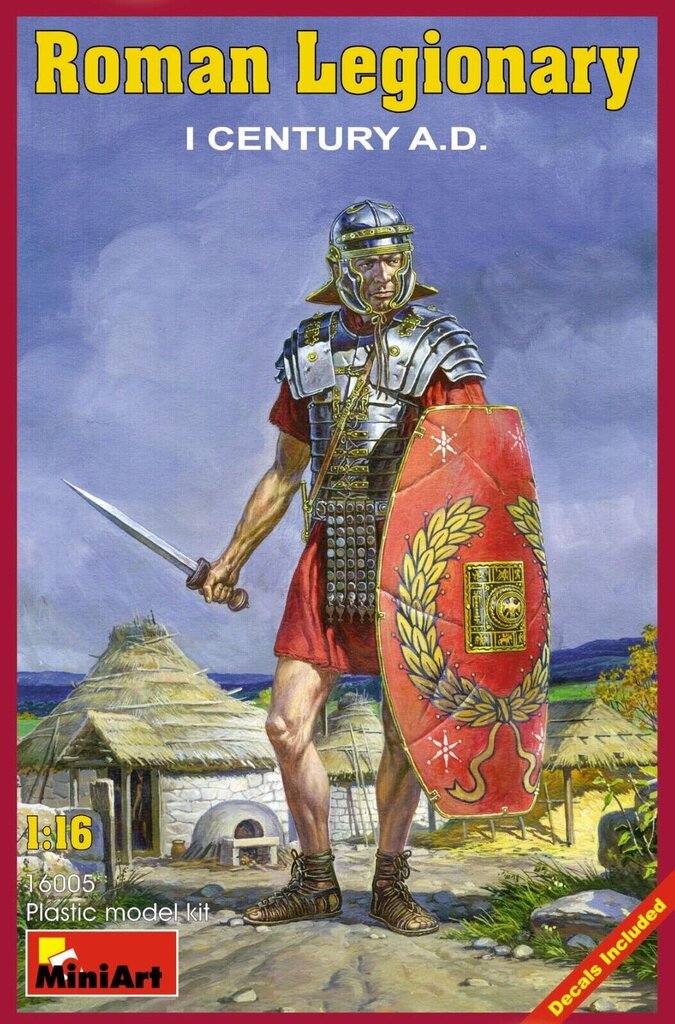 Liimattava malli MiniArt 16005 Roman Legionary. I century A. D. 1/16 hinta ja tiedot | Koottavat pienoismallit | hobbyhall.fi