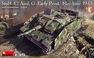 Liimattava malli MiniArt 35349 StuH 42 Ausf. G Early Prod (May-June 1943) 1/35 hinta ja tiedot | Koottavat pienoismallit | hobbyhall.fi