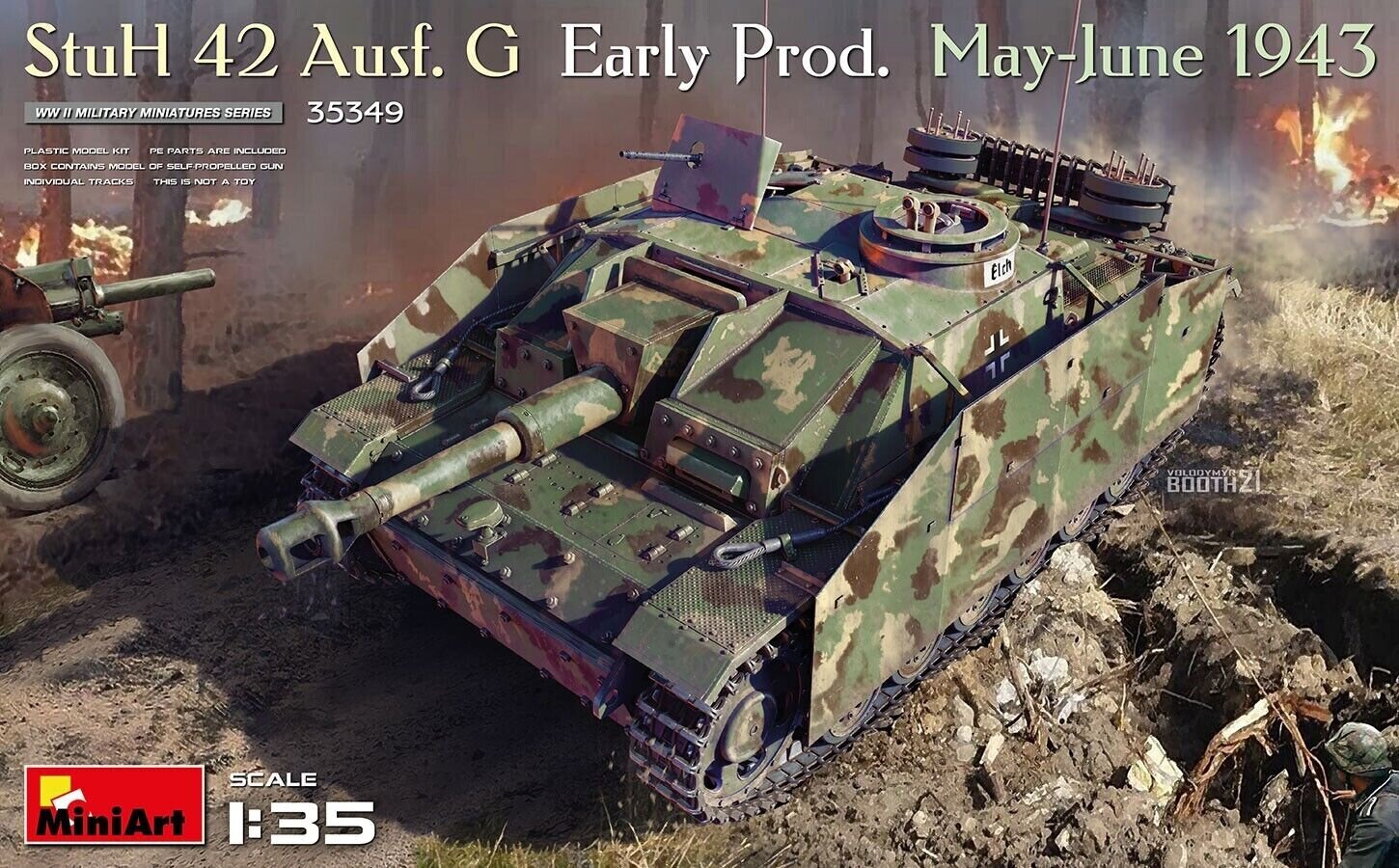 Liimattava malli MiniArt 35349 StuH 42 Ausf. G Early Prod (May-June 1943) 1/35 hinta ja tiedot | Koottavat pienoismallit | hobbyhall.fi