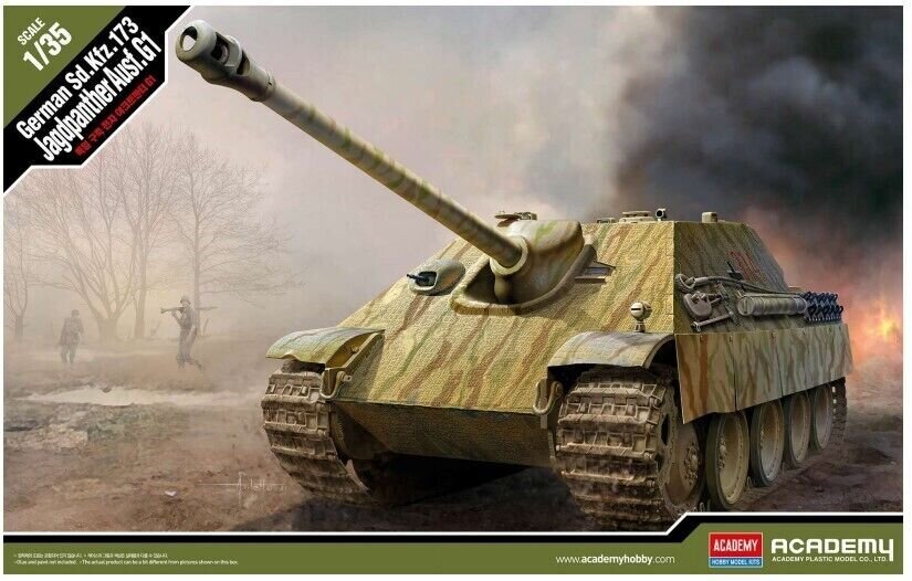 Liimattava pienoismalli Academy 13539 saksalainen Jagdpanther G1 Sd.kfz.173 1/35 1/35 hinta ja tiedot | Koottavat pienoismallit | hobbyhall.fi