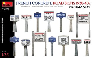 Liimattava malli MiniArt 35669 French Concrete Road Signs 1930-40's. Normandy 1/35 hinta ja tiedot | Koottavat pienoismallit | hobbyhall.fi