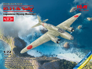 Liimattava malli ICM 72203 Japanese Heavy Bomber Ki-21-Ib Sally 1/72 hinta ja tiedot | Koottavat pienoismallit | hobbyhall.fi