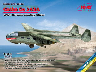 Liimattava malli ICM 48226 WWII German Landing Glider Gotha Go 242A 1/48 hinta ja tiedot | Koottavat pienoismallit | hobbyhall.fi