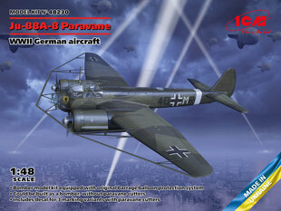 Liimattava malli ICM 48230 WWII German aircraft Ju-88A-8 Paravane 1/48 hinta ja tiedot | Koottavat pienoismallit | hobbyhall.fi