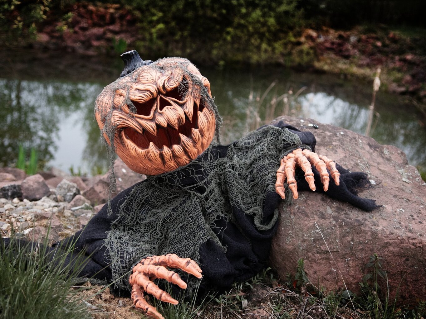 Halloween Pumpkin Monster Europalms, 50cm hinta ja tiedot | Juhlakoristeet | hobbyhall.fi