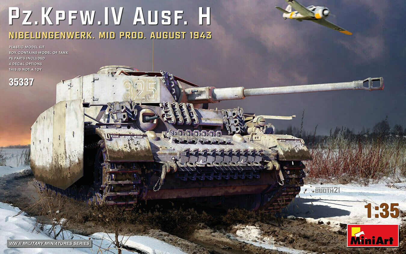 Liimattava malli MiniArt 35337 Pz.Kpfw.IV Ausf. H Nibelungenwerk. Mid Prod. (August 1943) 1/35 hinta ja tiedot | Koottavat pienoismallit | hobbyhall.fi