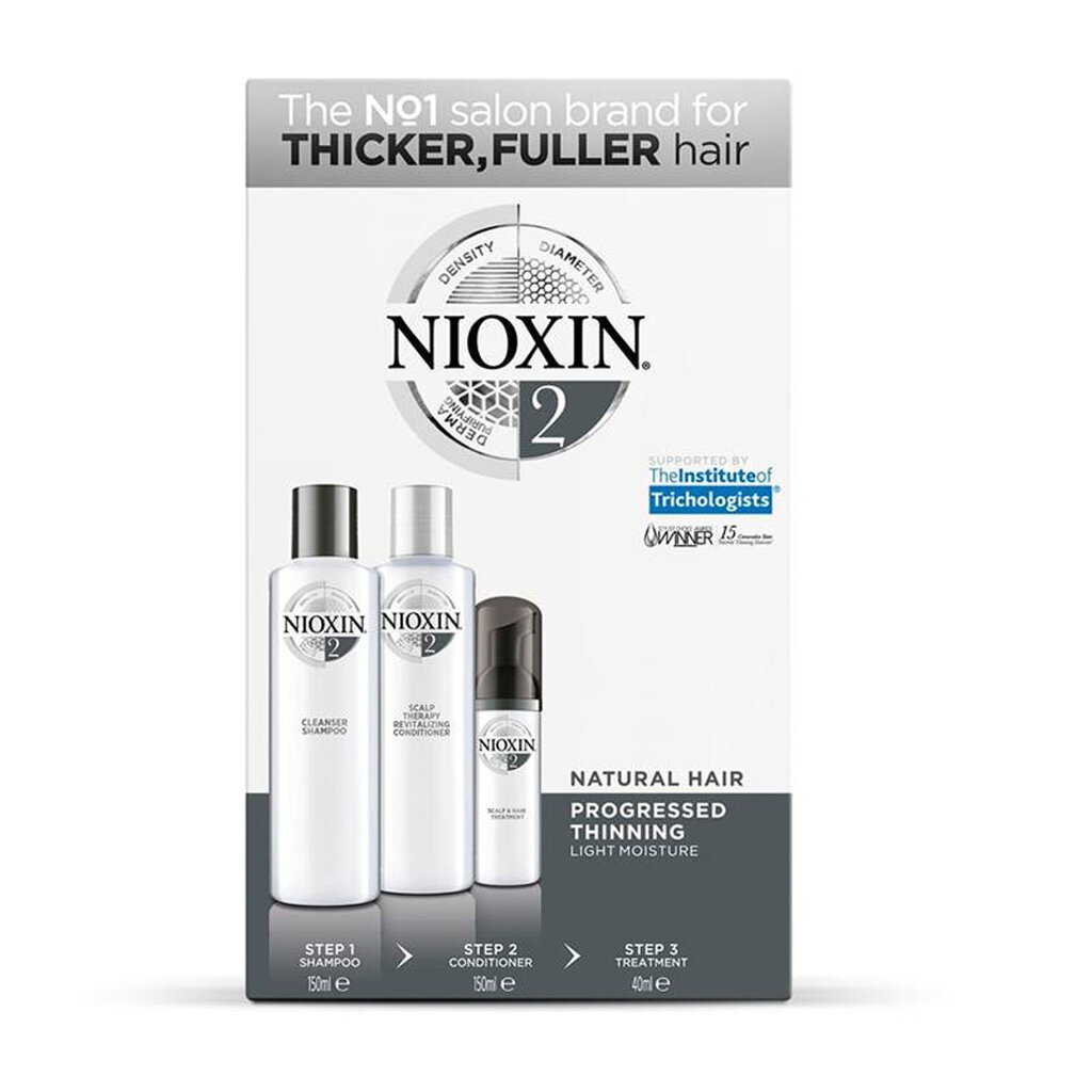 Nioxin System 2 Starter Kit 150x150x40 ml hinta ja tiedot | Shampoot | hobbyhall.fi