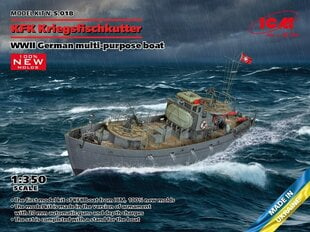 Liimattava malli ICM S018 WWII German multi-purpose boat KFK Kriegsfischkutter 1/350 hinta ja tiedot | Koottavat pienoismallit | hobbyhall.fi