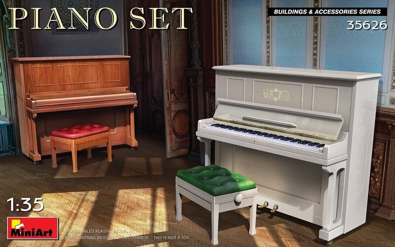 Liimattava pienoismalli MiniArt 35626 Piano Set 1/35