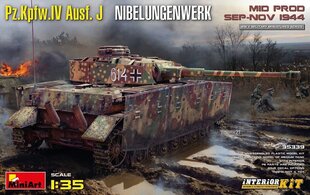 Liimattava malli MiniArt 35339 Pz.Kpfw.IV Ausf. J Nibelungenwerk. Mid Prod. (Sep-Nov 1944) 1/35 hinta ja tiedot | Koottavat pienoismallit | hobbyhall.fi