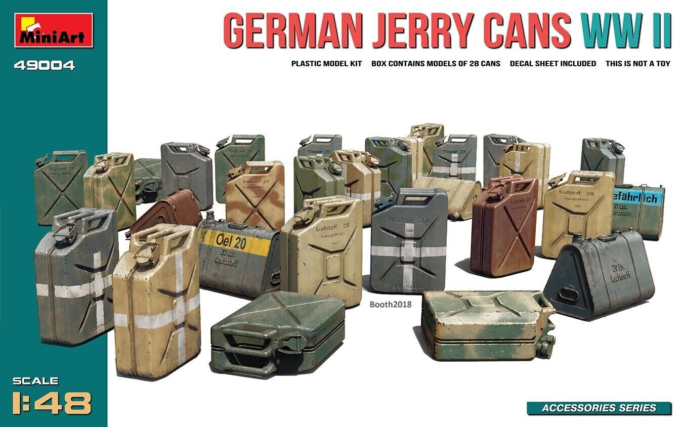 Liimattava pienoismalli MiniArt 49004 saksalainen Jerry Cans WW2 1/48 hinta ja tiedot | Koottavat pienoismallit | hobbyhall.fi