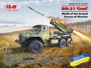 Liimattava malli Icm 72707 Mlrs of the Armed Forces of Ukraine BM-21 "Grad" 1/72 hinta ja tiedot | Koottavat pienoismallit | hobbyhall.fi