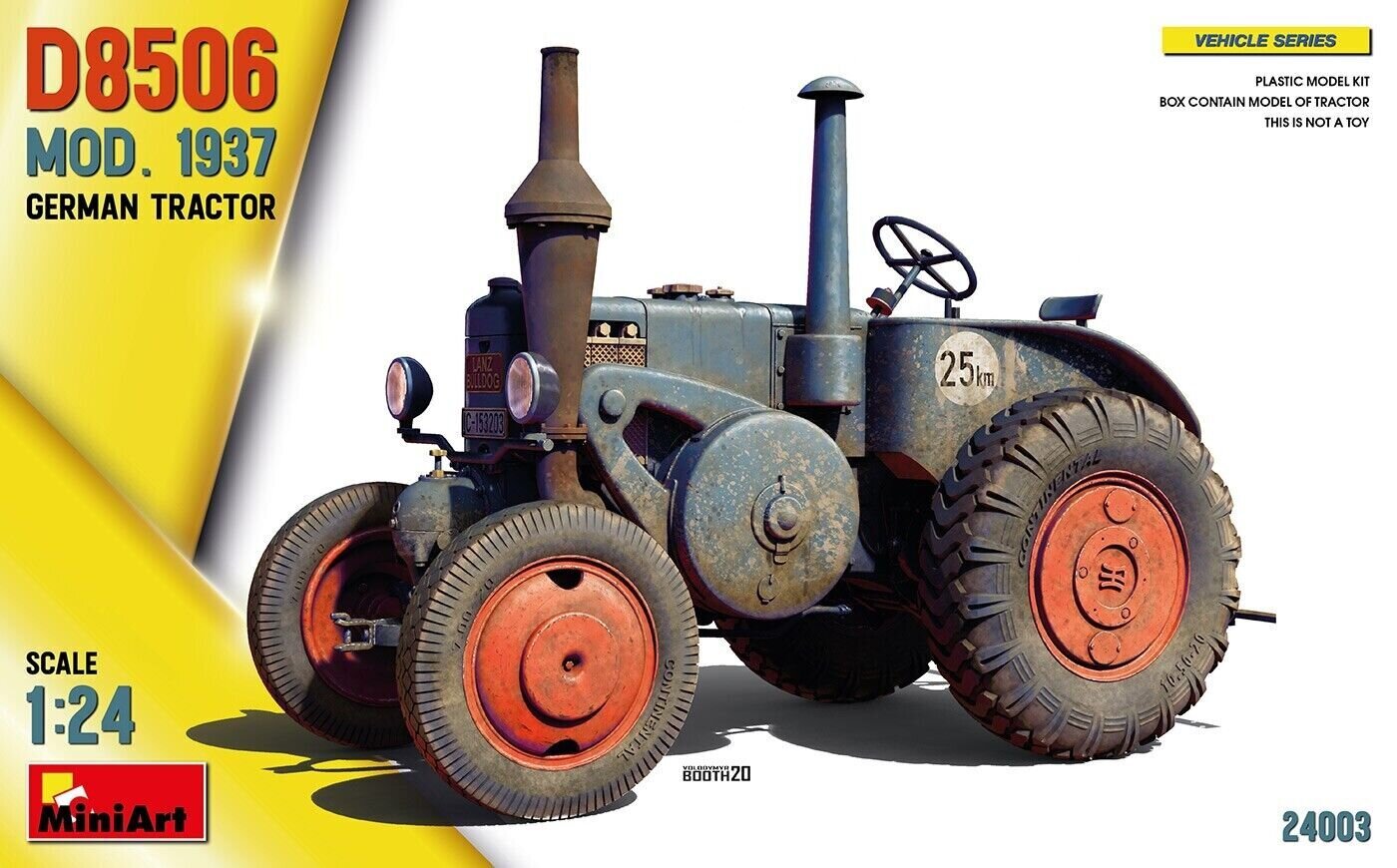 Liimattava pienoismalli MiniArt 24003 Saksalainen traktori D8506 Mod. 1937 1/24 hinta ja tiedot | Koottavat pienoismallit | hobbyhall.fi
