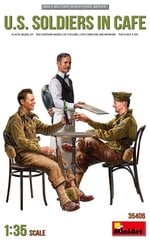 Liimattava pienoismalli MiniArt 35406 U.S. Soldiers in Cafe 1/35 hinta ja tiedot | Koottavat pienoismallit | hobbyhall.fi