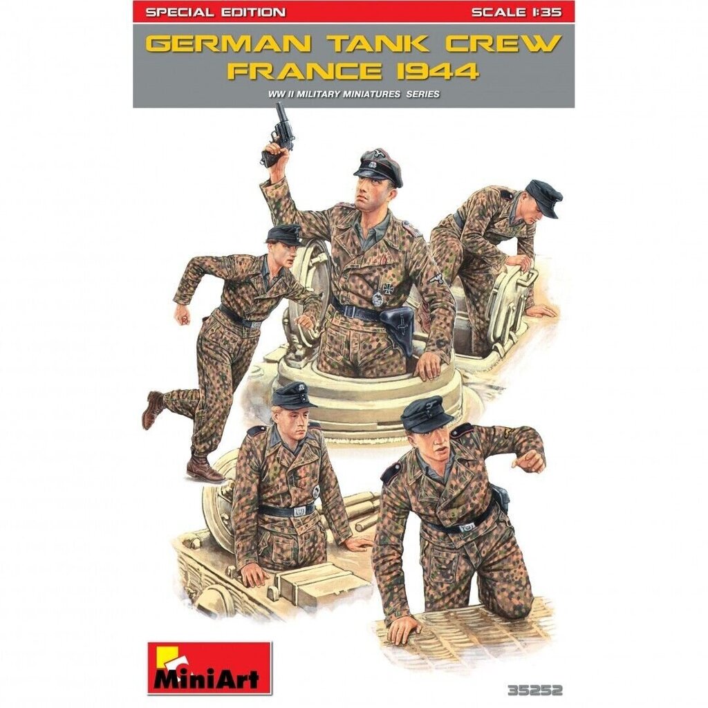 Liimattava malli MiniArt 35252 German Tank Crew (France 1944) Special Edition 1/35 hinta ja tiedot | Koottavat pienoismallit | hobbyhall.fi