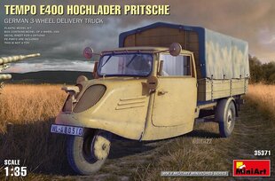 Liimattava malli MiniArt 35371 German 3-Wheel Delivery Truck Tempo E400 Hochlader Pritsche 1/35 hinta ja tiedot | MiniArt Vapaa-ajan pelit ja askartelu | hobbyhall.fi