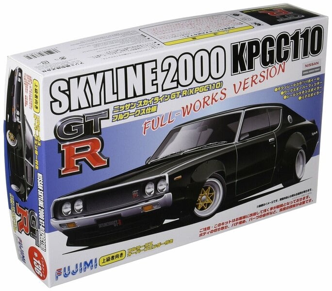 Liimattava malli Fujimi ID-136 Nissan KPGC110 Skyline 2000 GT-R Full Works 46716 1/24