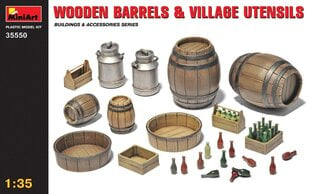 Liimattava malli MiniArt 35550 Wooden Barrels & Village Utensils 1/35 hinta ja tiedot | Koottavat pienoismallit | hobbyhall.fi